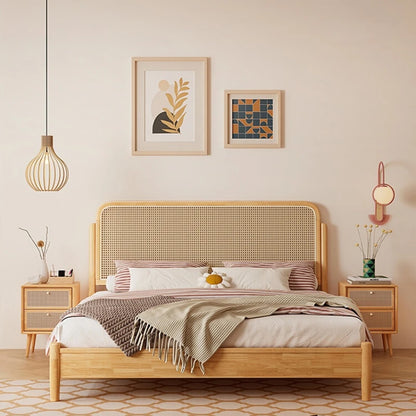 Karin - Rattan Solid Wood Bed