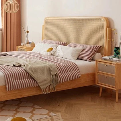 Karin - Rattan Solid Wood Bed